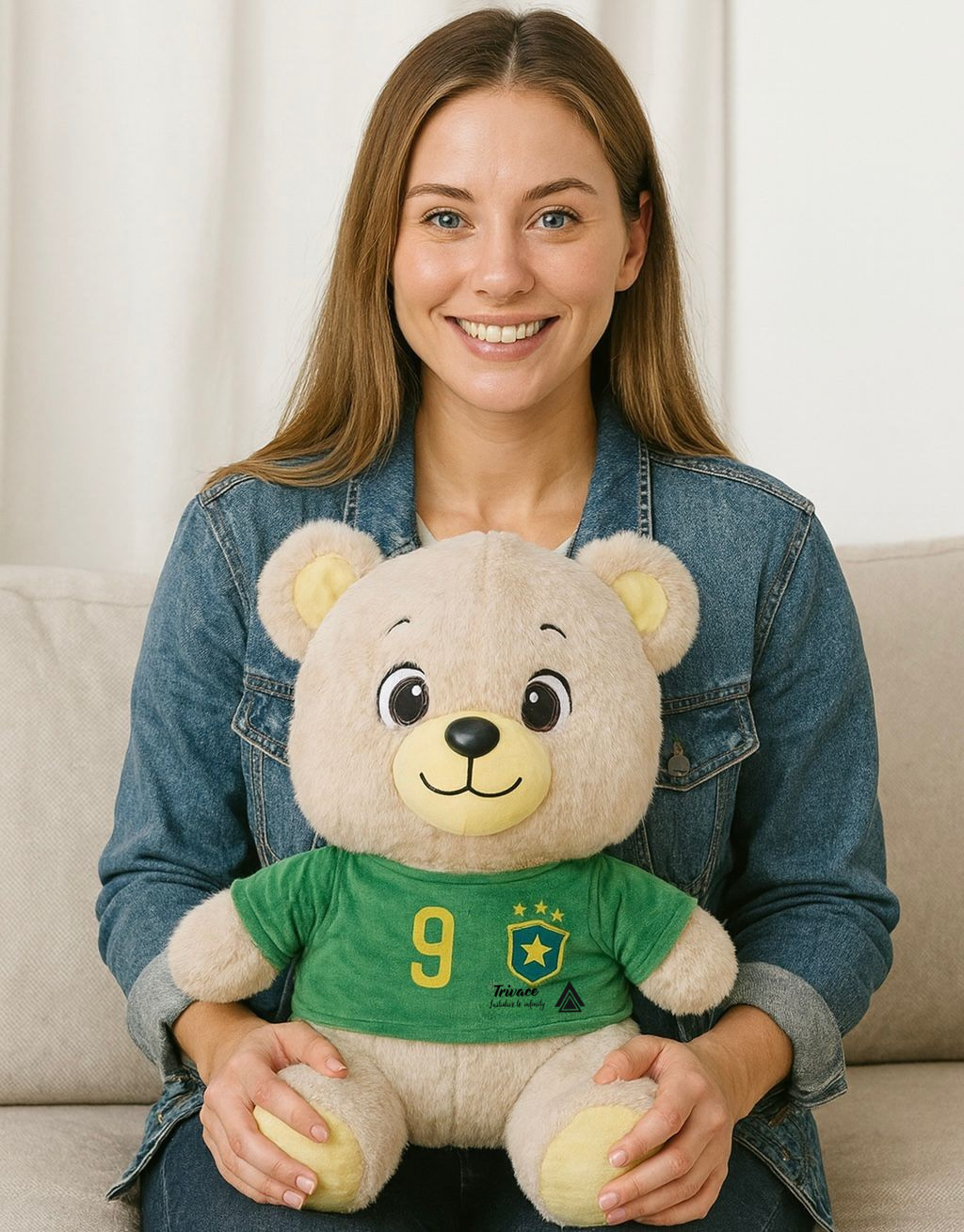 Trivace Champy Bear Soft Plush Toy – Cute Stuffed Animal for Kids & Adults