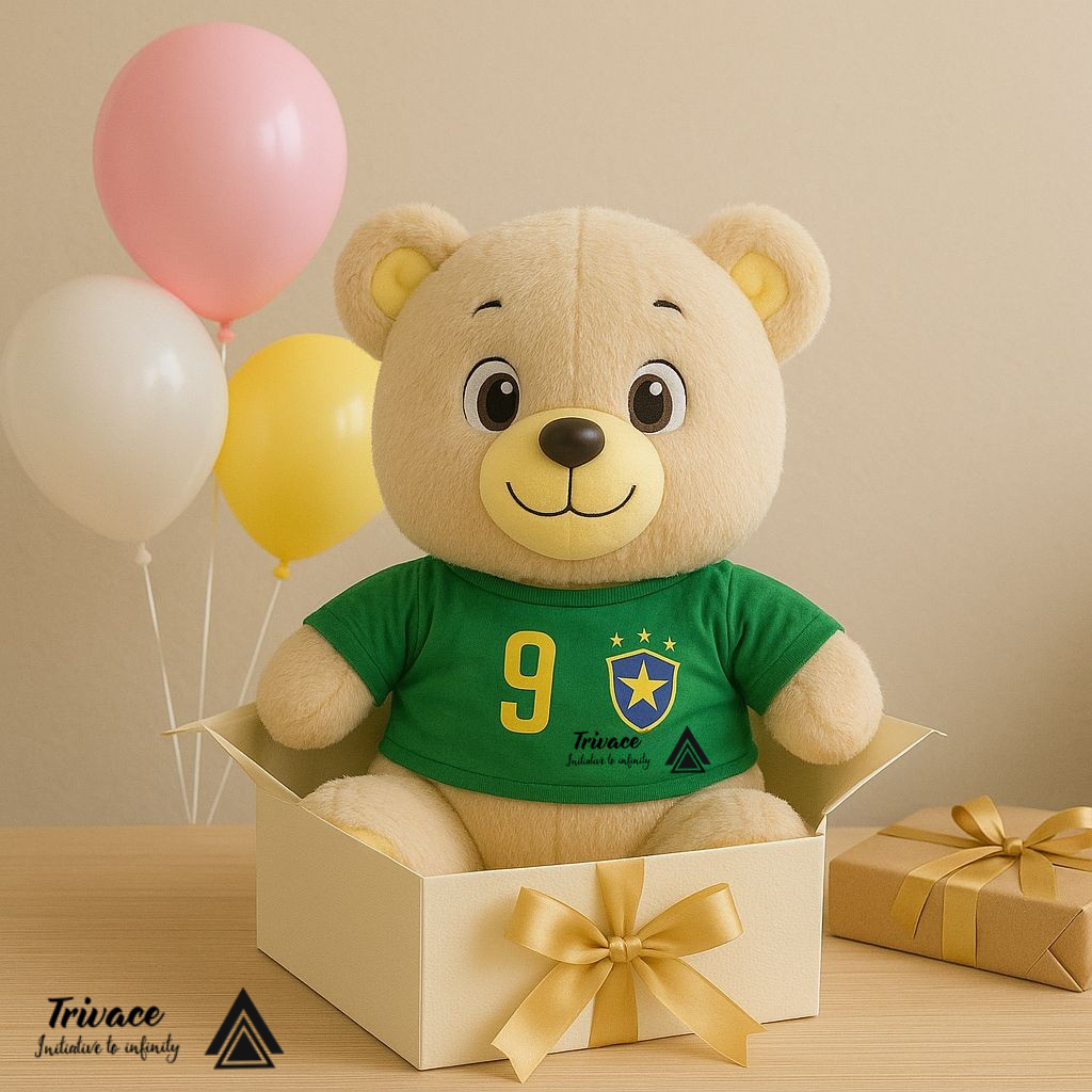Trivace Champy Bear Soft Plush Toy – Cute Stuffed Animal for Kids & Adults