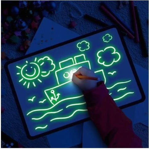 3D Magic 8 Light Effects Puzzle Board Sketchpad & Educational Toy Drawing Pad
